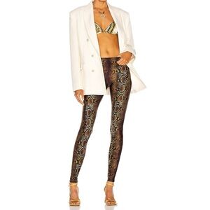 Versace Phyton Print Brown Gold And Black Women's Leggings